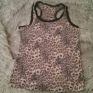 La Chapelle leopard racerback tank top, M